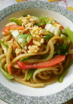 白菜入り焼きうどん♪-レシピのメイン写真