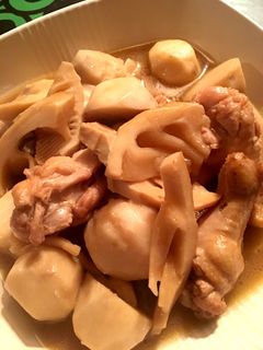 美味しい!とり手羽元 里芋 筍の煮物-レシピのメイン写真