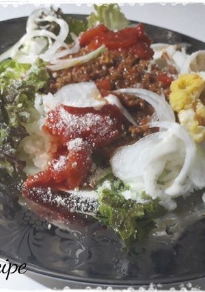 経済ひき肉料理☆!栄養満点簡単タコライス-レシピのメイン写真