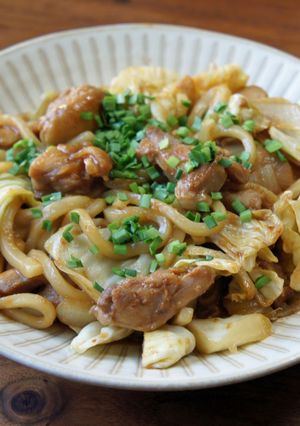 鶏ちゃん焼きうどん-レシピのメイン写真