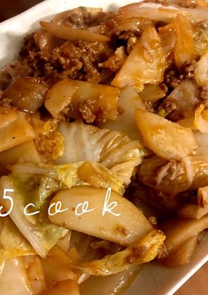 じゃがいもと白菜のケチャソース炒め-レシピのメイン写真