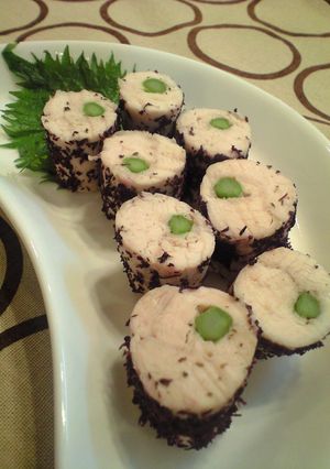 ささみのアスパラ巻✿ゆかり味-レシピのメイン写真