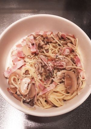 きのことベーコンのクリームパスタ-レシピのメイン写真