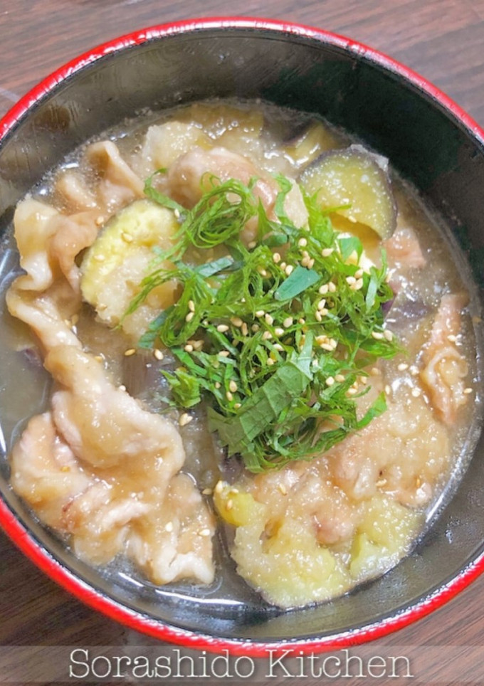 豚肉とナスのみぞれ煮-レシピのメイン写真