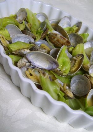 アサリと春キャベツ◎レンジでぽん酢蒸し-レシピのメイン写真