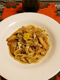 手羽中パスタ柚子風味-レシピのメイン写真