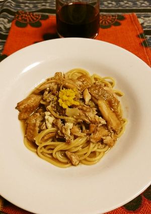 手羽中パスタ柚子風味-レシピのメイン写真
