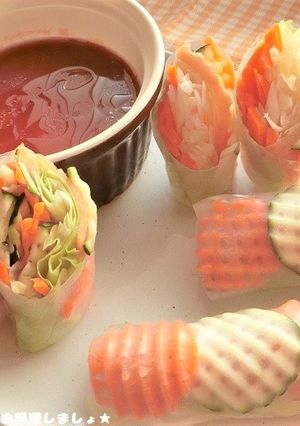 簡単★スモークサーモンの生春巻き-レシピのメイン写真
