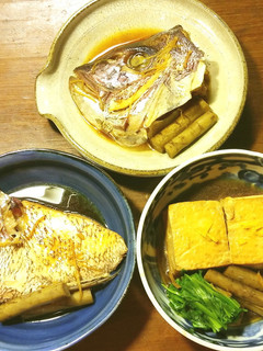 鯛のあら煮&豆腐の煮物 -レシピのメイン写真