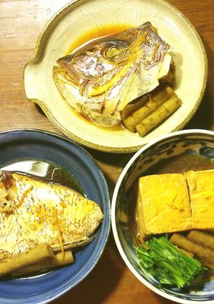鯛のあら煮&豆腐の煮物 -レシピのメイン写真