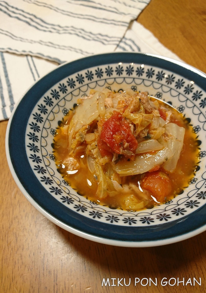 サバ缶と白菜のトマト煮-レシピのメイン写真