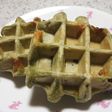 抹茶とクランベリーのワッフル