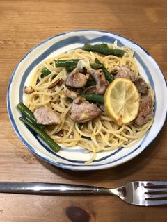 豚肉とインゲンの塩レモンパスタ-レシピのメイン写真