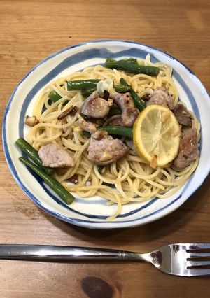豚肉とインゲンの塩レモンパスタ-レシピのメイン写真