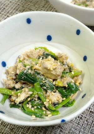 ほうれん草とサバ缶のめんつゆマヨごま和え-レシピのメイン写真