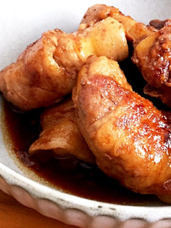 りんご豚もも肉巻き-レシピのメイン写真