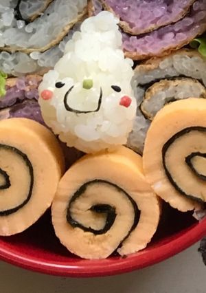 簡単】キャラ弁 海苔入りくるくる卵焼き-レシピのメイン写真