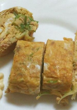 ツナとネギ入りタマゴ焼き-レシピのメイン写真