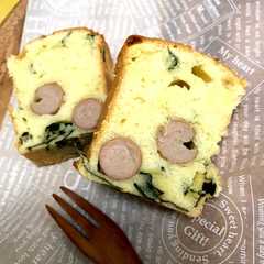 รูปของ 朝食にも！ウインナーのパウンドケーキ