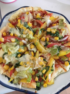 野菜たっぷりフライパンdeピザ-レシピのメイン写真