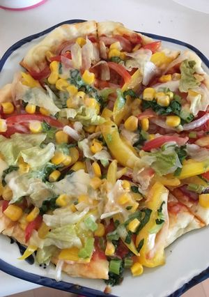 野菜たっぷりフライパンdeピザ-レシピのメイン写真