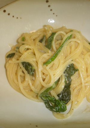 ほうれん草の胡麻和えクリームパスタ-レシピのメイン写真