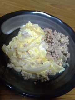 白菜とひき肉の卵とじ-レシピのメイン写真