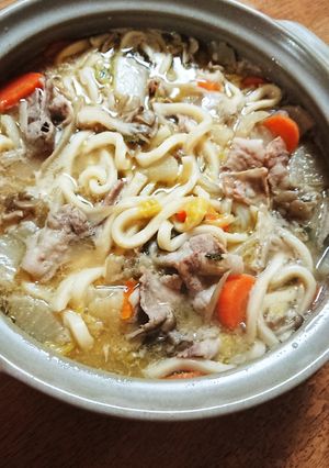 みそバター鍋うどん-レシピのメイン写真