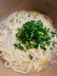 お鍋の〆に!かき玉うどん-レシピのメイン写真