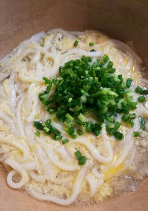 お鍋の〆に！かき玉うどん-レシピのメイン写真