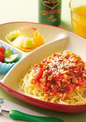椎茸と豚肉の煮物を使ったミートソース-レシピのメイン写真
