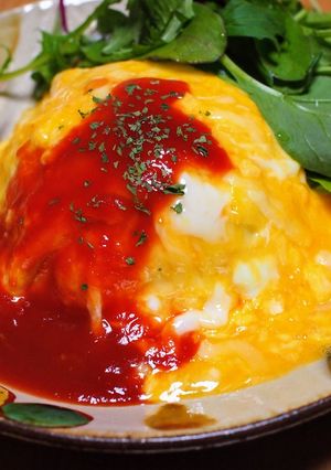 鶏ひき肉のオムライス-レシピのメイン写真