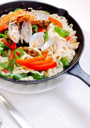 塩ラーメンでパエリア！？-レシピのメイン写真
