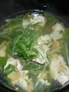 水菜と豚肉のはりはり汁-レシピのメイン写真
