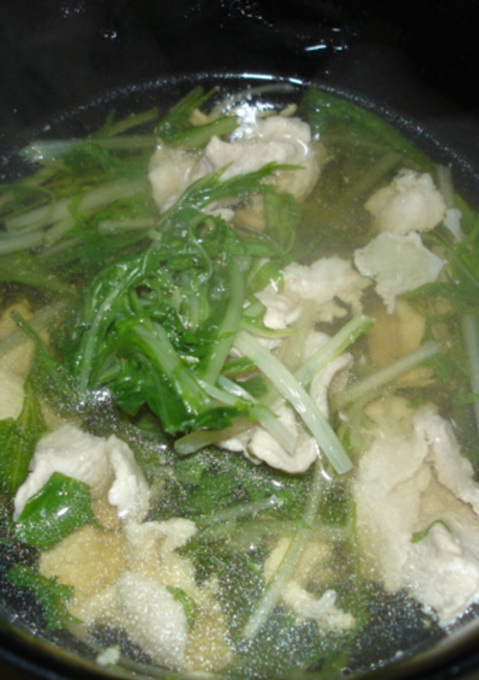 水菜と豚肉のはりはり汁-レシピのメイン写真