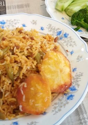 イラン料理 ルビヤポロ(いんげん豆ご飯)-レシピのメイン写真