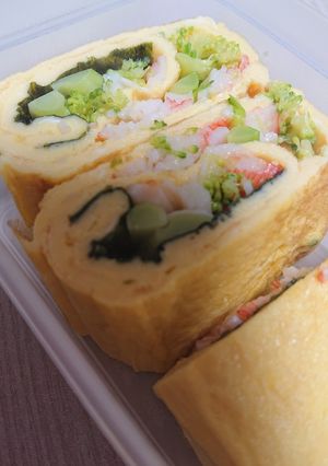 余り物で彩り具だくさん卵焼き-レシピのメイン写真