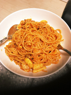 ケチャップシーフード辛パスタ-レシピのメイン写真