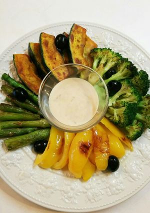 グリル野菜のヨーグルトドレッシング添え-レシピのメイン写真