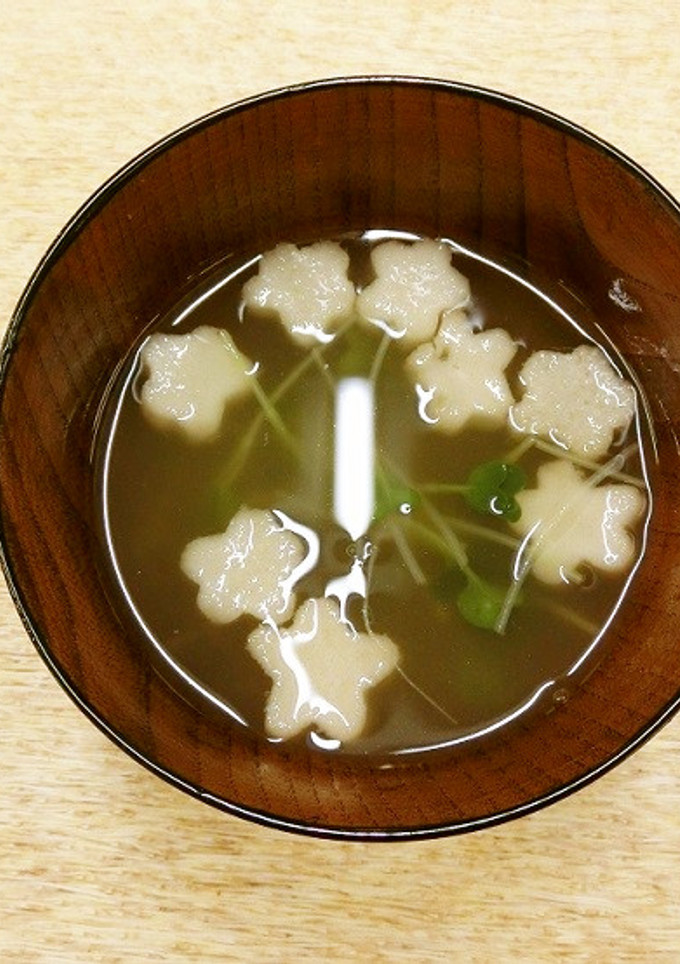 かいわれ大根と麩のすまし汁-レシピのメイン写真