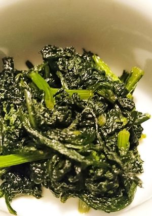 ほろ苦でご飯がススム春菊の煮物☆☆☆-レシピのメイン写真