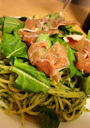 ルッコラ ジェノベーゼ風 生ハムパスタ-レシピのメイン写真