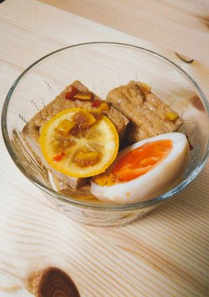 厚揚げと半熟卵の柚子ポンさっぱり漬け-レシピのメイン写真