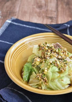豚バラ蒸しキャベツの中華風香味ダレ-レシピのメイン写真
