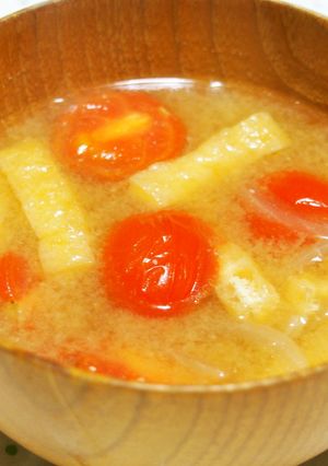 美味!プチトマトの味噌汁♪酸味がきいて♪-レシピのメイン写真