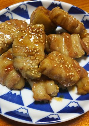 レンコンの甘辛豚バラ巻き-レシピのメイン写真