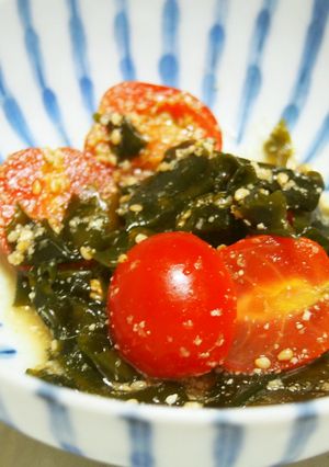 プチトマトとワカメの酢の物♪爽やか酢の物-レシピのメイン写真