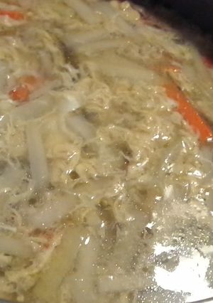 きんぴら野菜のカレー卵とじ汁-レシピのメイン写真
