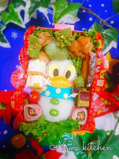 『ドナルド★雪だるま』弁当♡冬弁-レシピのメイン写真
