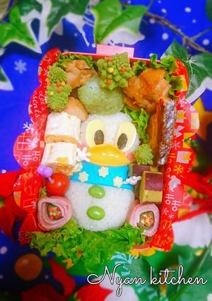『ドナルド★雪だるま』弁当♡冬弁-レシピのメイン写真